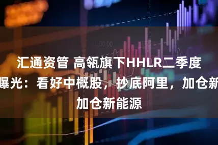 汇通资管 高瓴旗下HHLR二季度持仓曝光：看好中概股，抄底阿里，加仓新能源