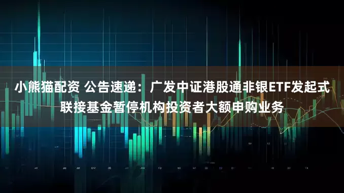 小熊猫配资 公告速递：广发中证港股通非银ETF发起式联接基金暂停机构投资者大额申购业务